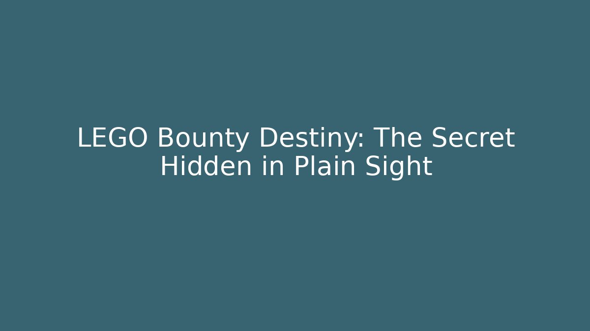 LEGO Bounty Destiny: The Secret Hidden in Plain Sight - Critter Realm