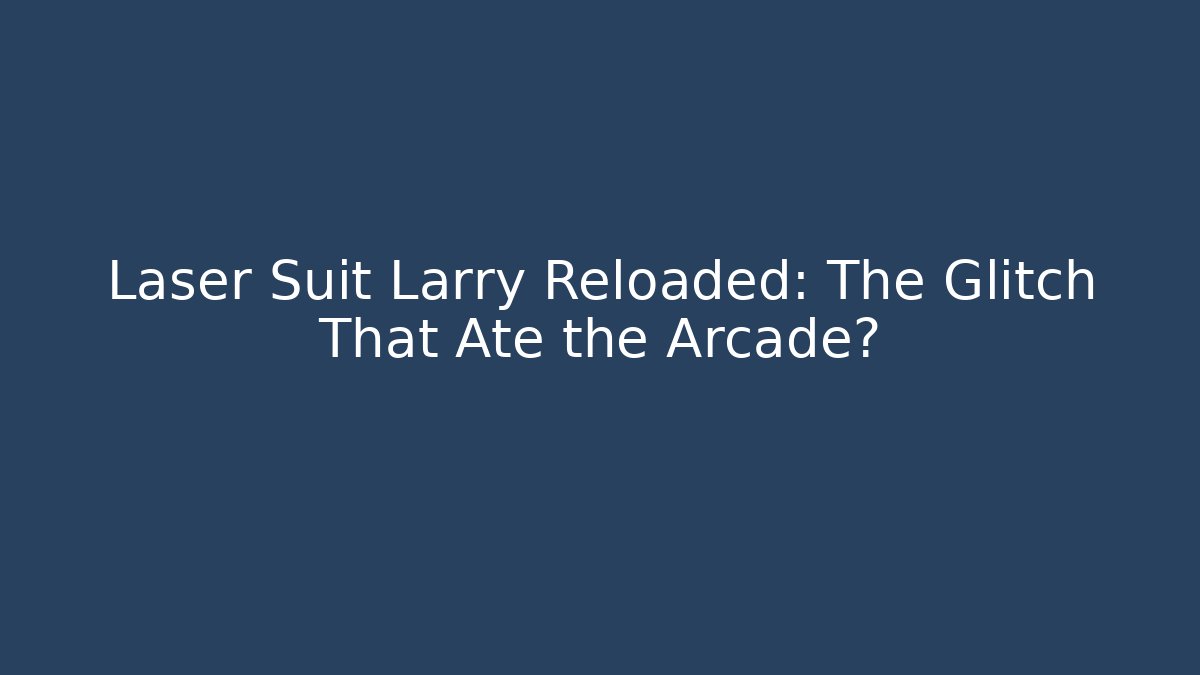 Laser Suit Larry Reloaded: The Glitch That Ate the Arcade?
