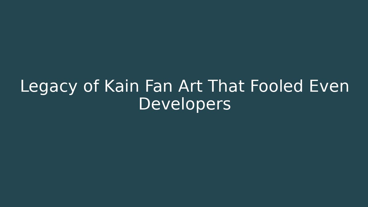 Legacy of Kain Fan Art That Fooled Even Developers
