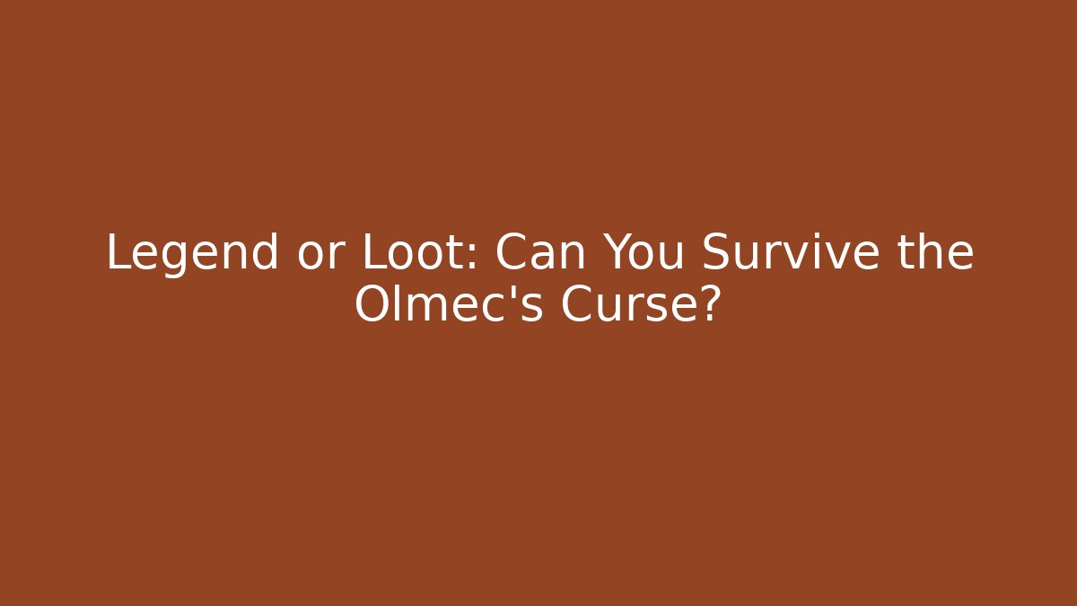 Legend or Loot: Can You Survive the Olmec's Curse?