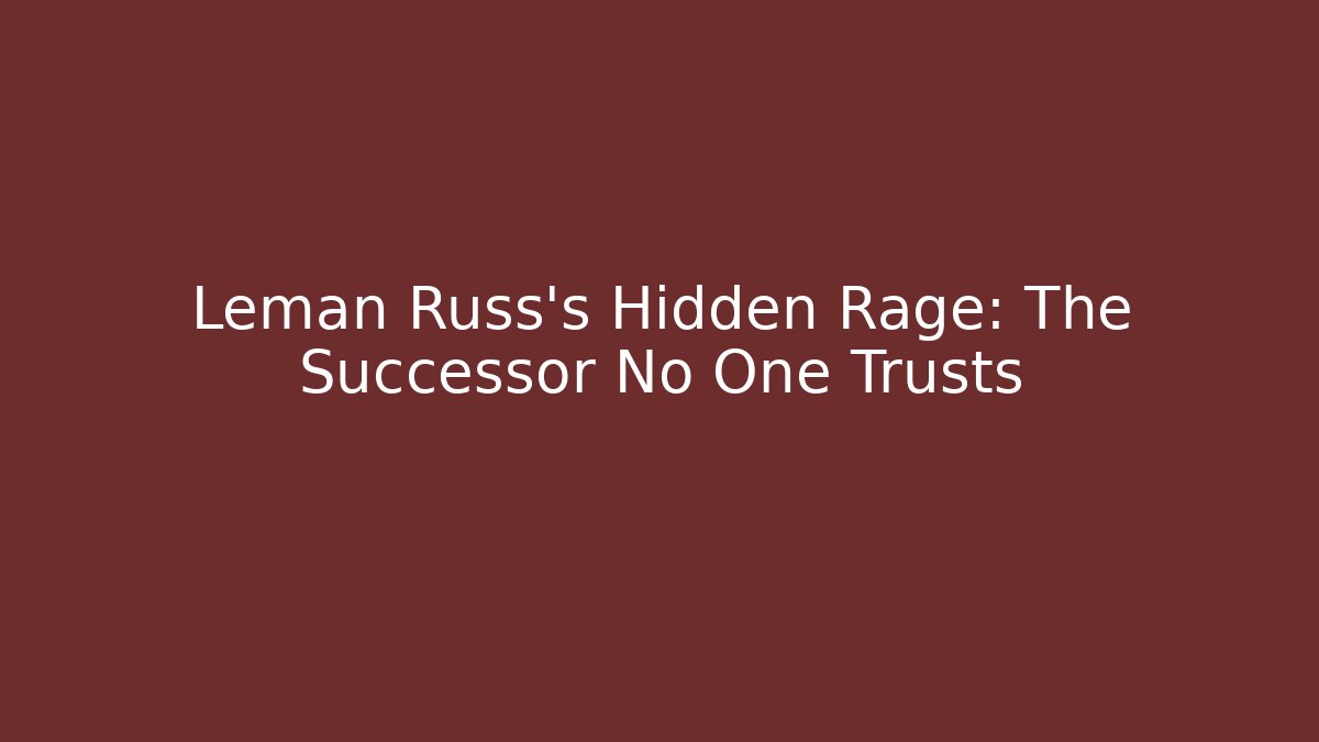 Leman Russ's Hidden Rage: The Successor No One Trusts