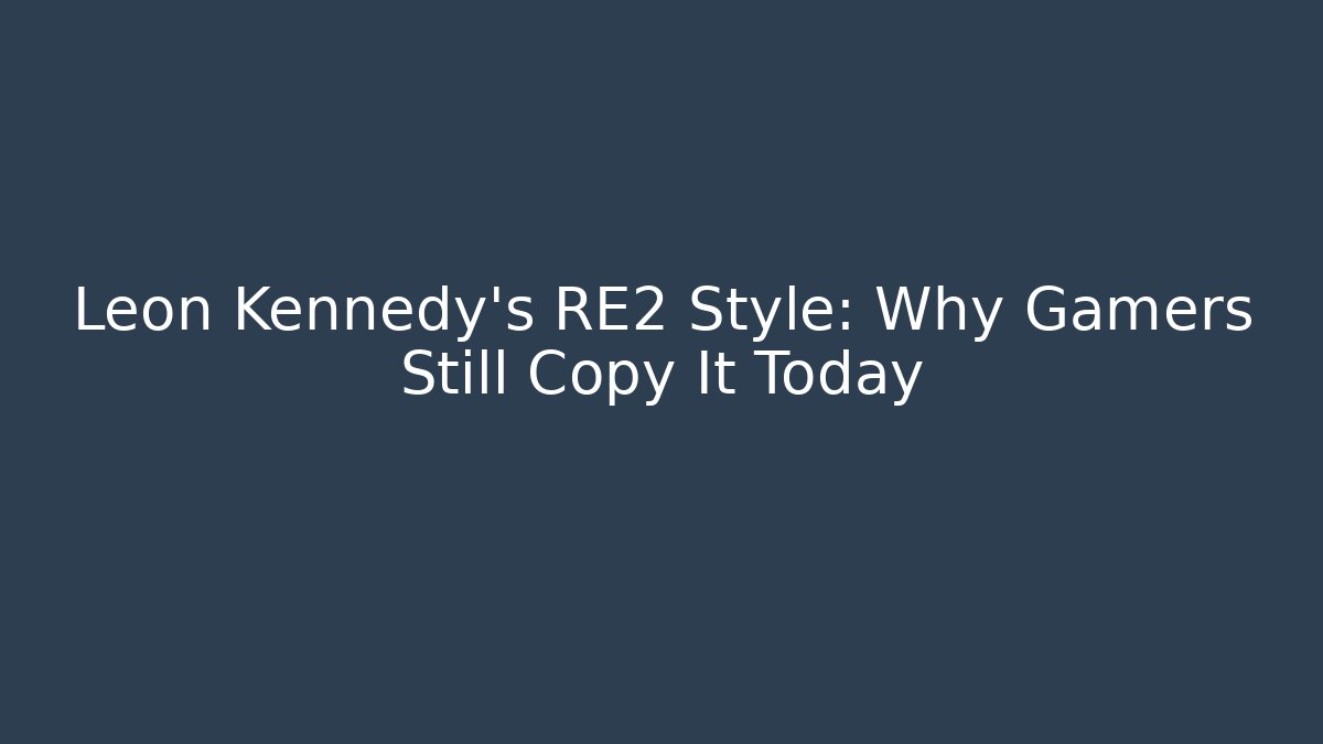 Leon Kennedy's RE2 Style: Why Gamers Still Copy It Today