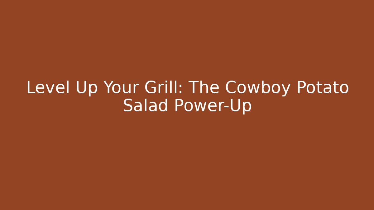 Level Up Your Grill: The Cowboy Potato Salad Power-Up - Critter Realm