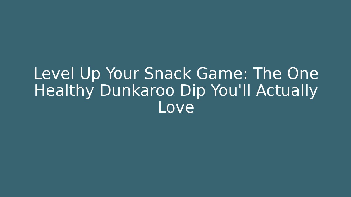 Level Up Your Snack Game: The One Healthy Dunkaroo Dip You’ll Actually Love