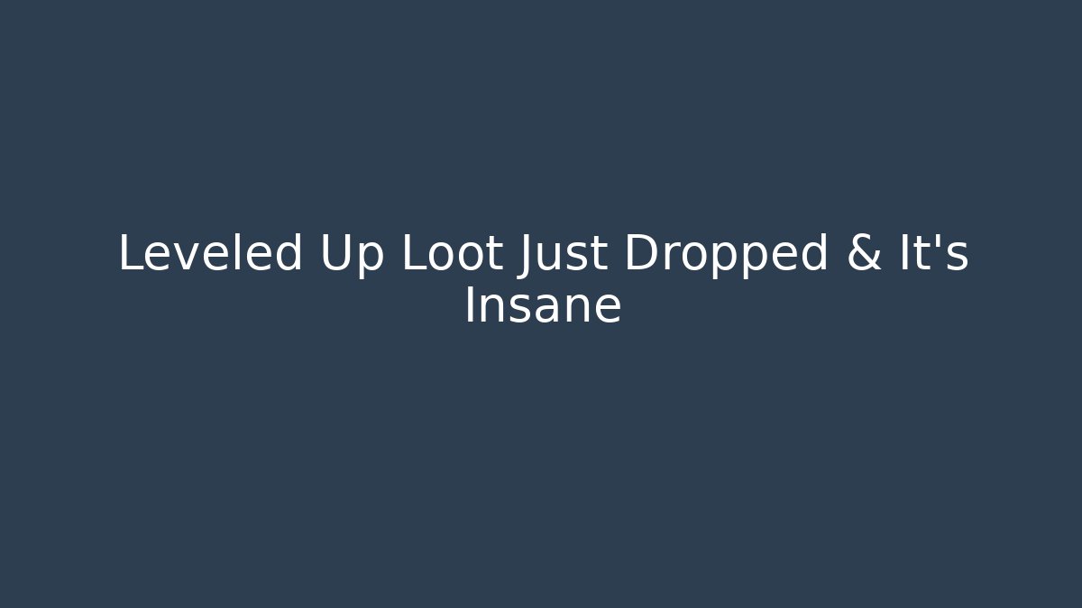 Leveled Up Loot Just Dropped & It's Insane - Critter Realm
