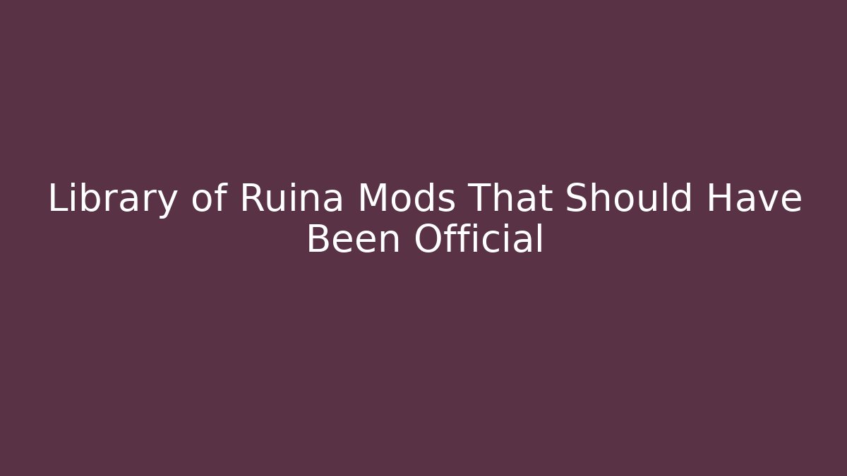 Library of Ruina Mods That Should Have Been Official - Critter Realm