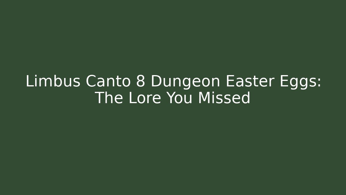 Limbus Canto 8 Dungeon Easter Eggs: The Lore You Missed - Critter Realm