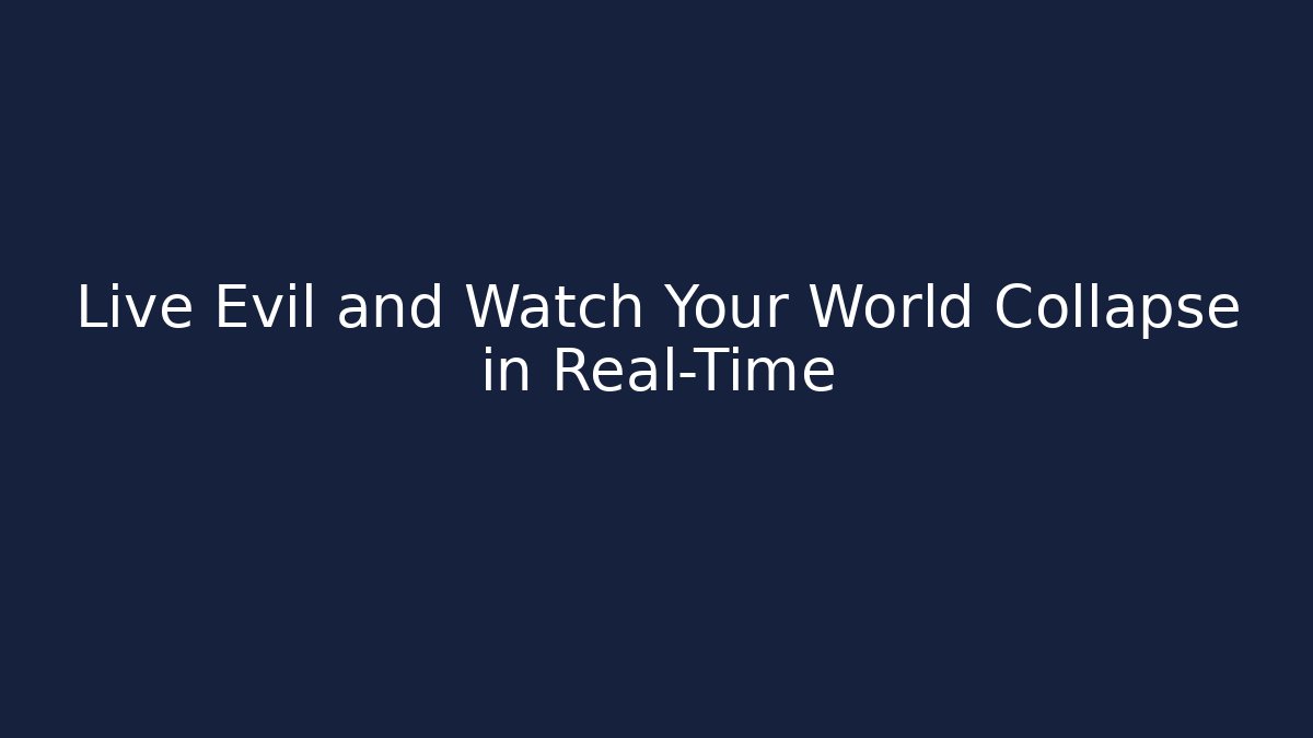 Live Evil and Watch Your World Collapse in Real-Time