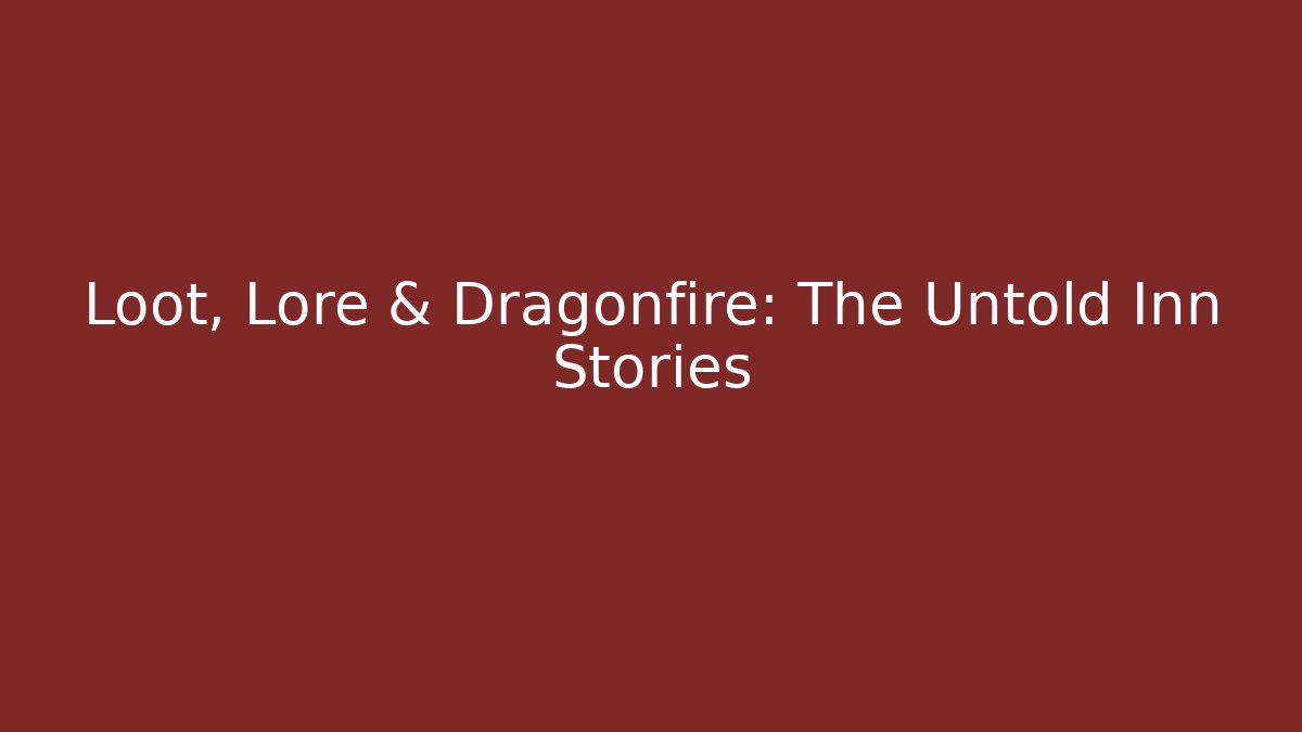 Loot, Lore & Dragonfire: The Untold Inn Stories