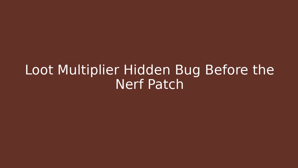 Loot Multiplier Hidden Bug Before the Nerf Patch - Critter Realm