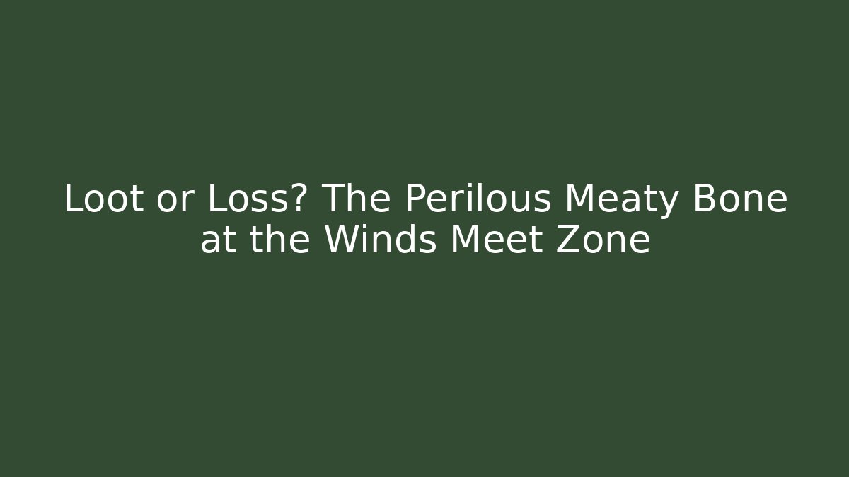 Loot or Loss? The Perilous Meaty Bone at the Winds Meet Zone