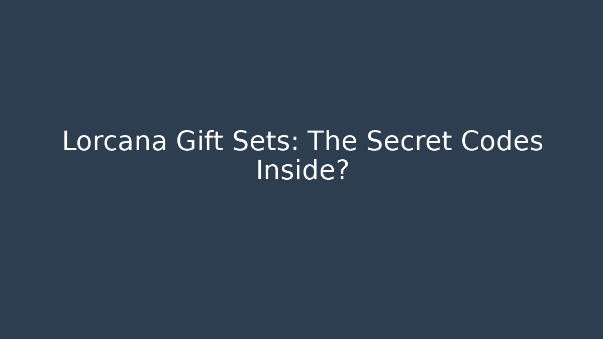 Lorcana Gift Sets: The Secret Codes Inside? - Critter Realm