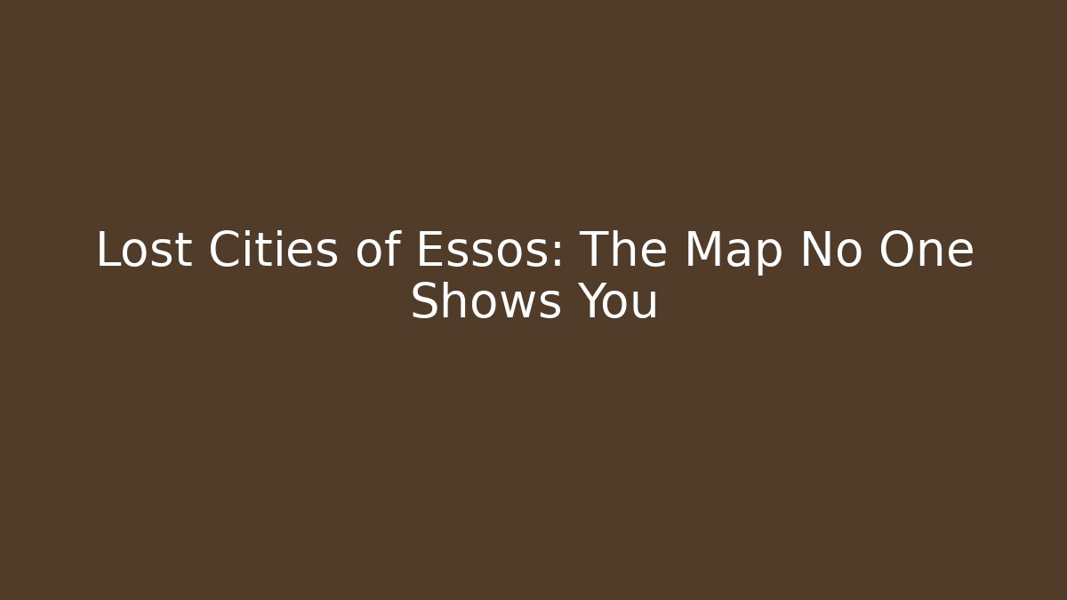 Lost Cities of Essos: The Map No One Shows You