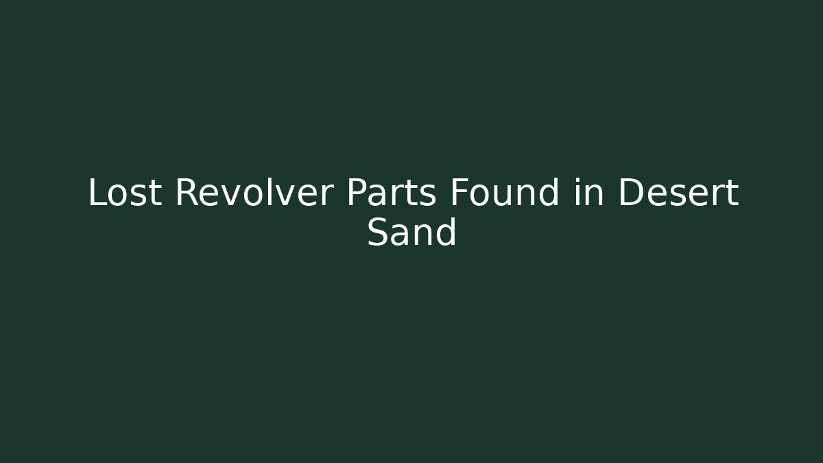 Lost Revolver Parts Found in Desert Sand
