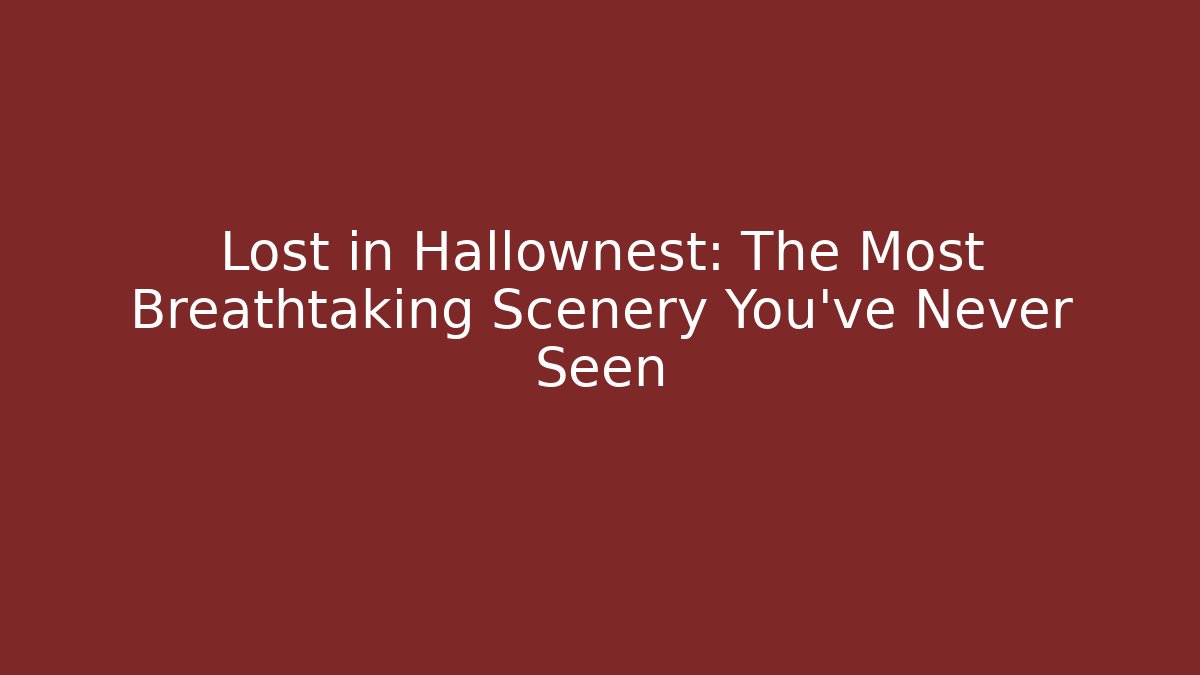 Lost in Hallownest: The Most Breathtaking Scenery You've Never Seen