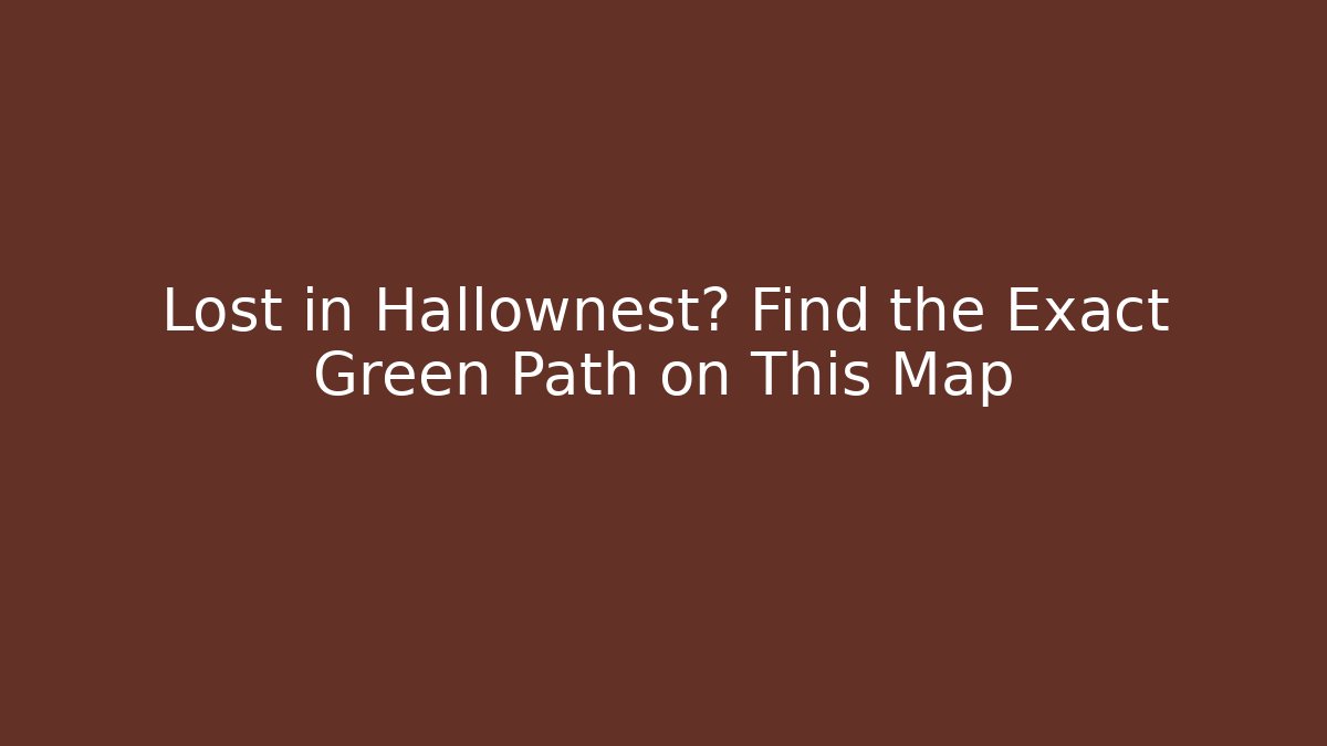 Lost in Hallownest? Find the Exact Green Path on This Map - Critter Realm
