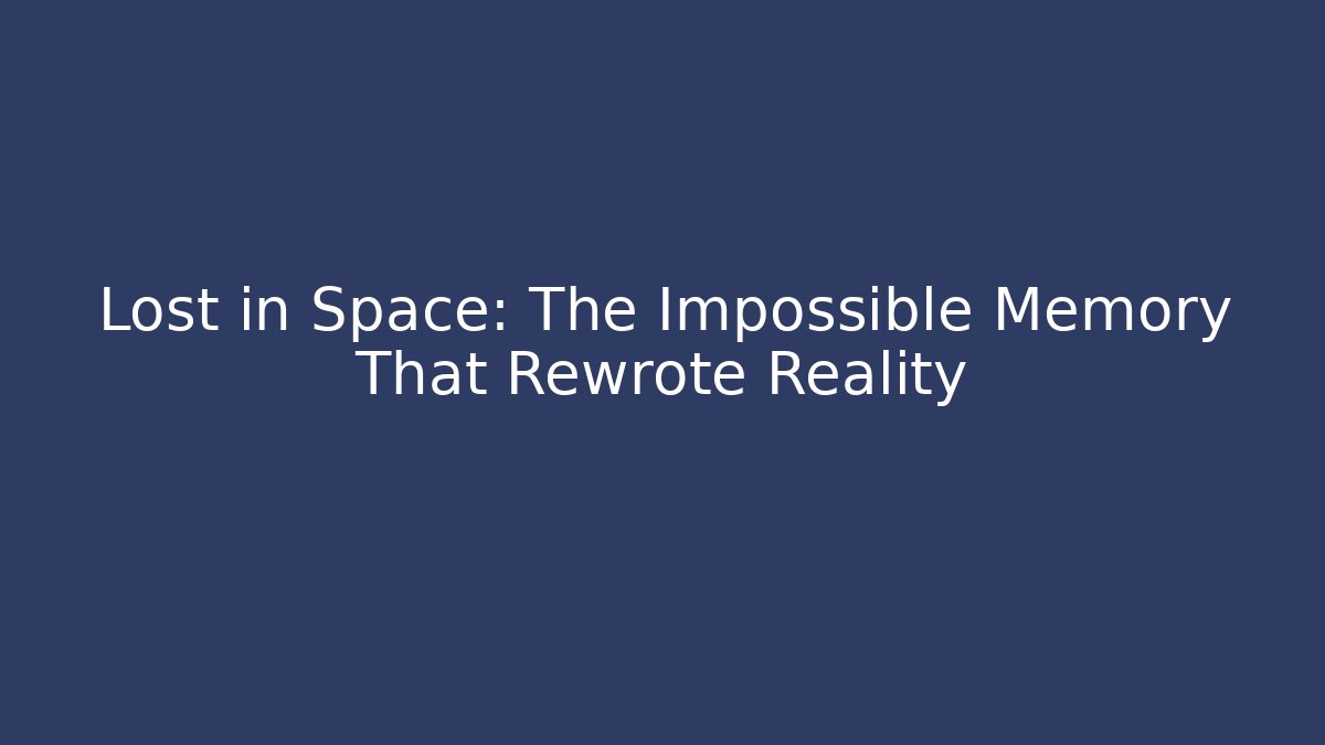 Lost in Space: The Impossible Memory That Rewrote Reality
