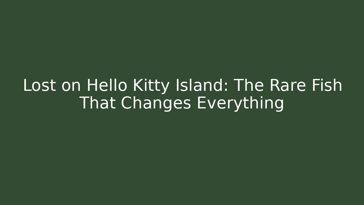 Lost on Hello Kitty Island: The Rare Fish That Changes Everything