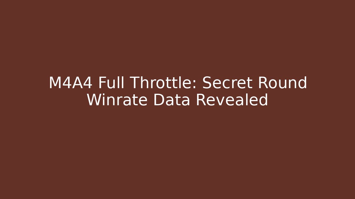 M4A4 Full Throttle: Secret Round Winrate Data Revealed