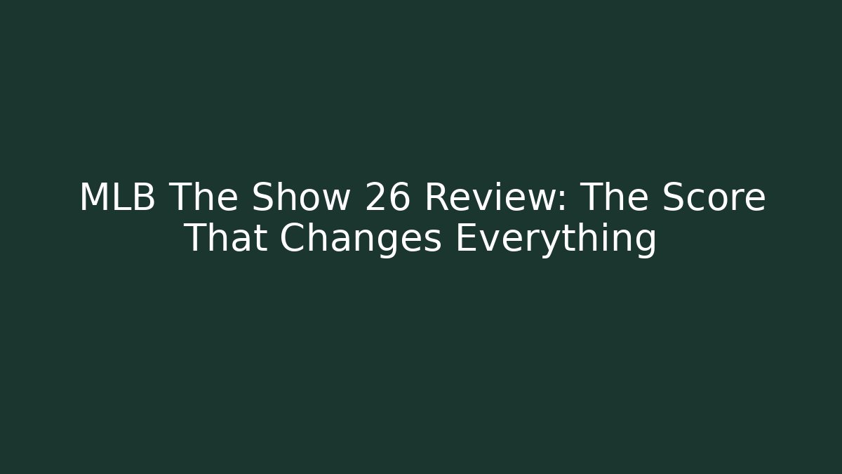 MLB The Show 26 Review: The Score That Changes Everything - Critter Realm