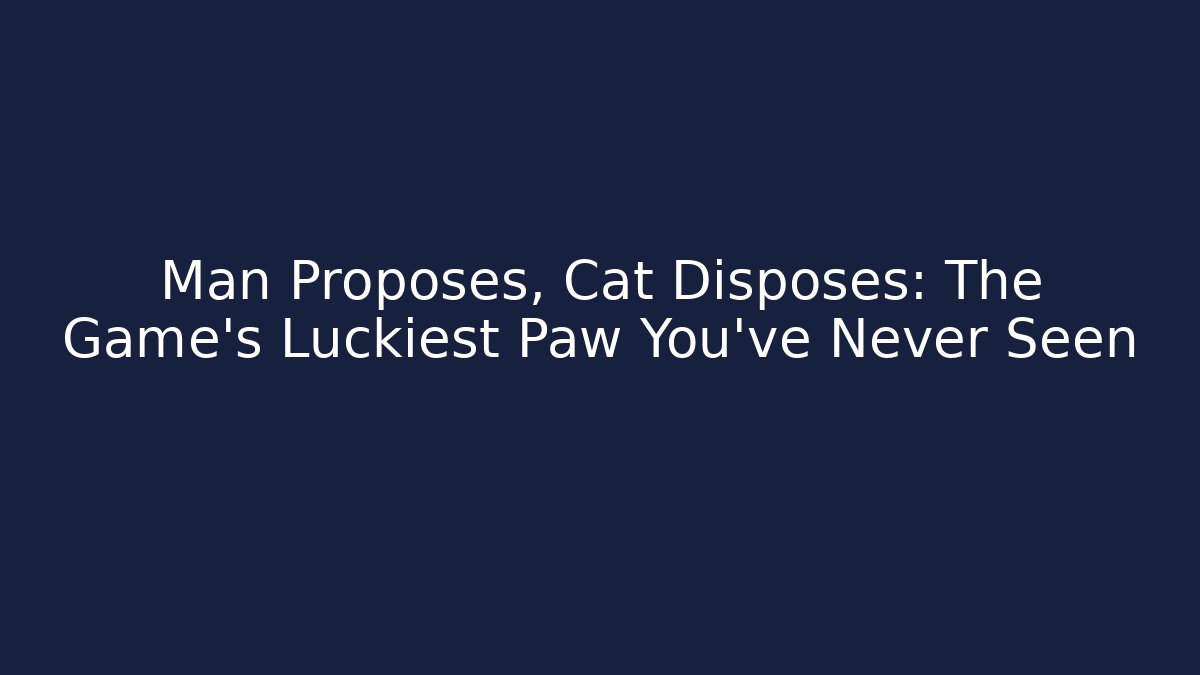 Man Proposes, Cat Disposes: The Game's Luckiest Paw You've Never Seen