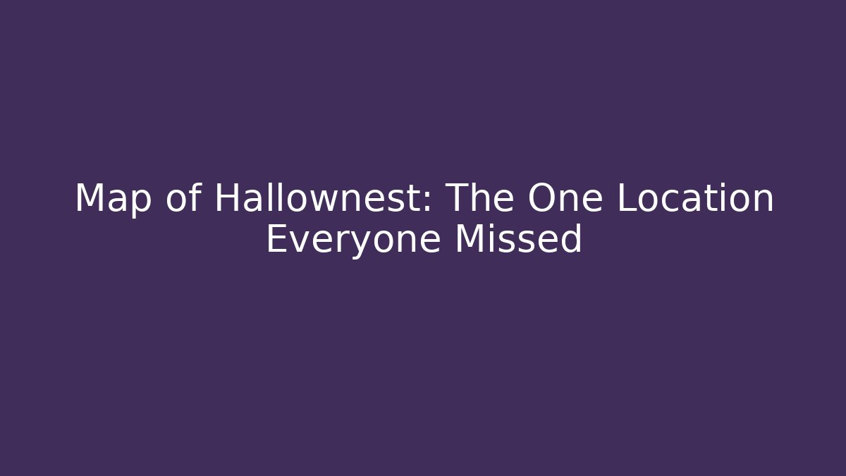 Map of Hallownest: The One Location Everyone Missed