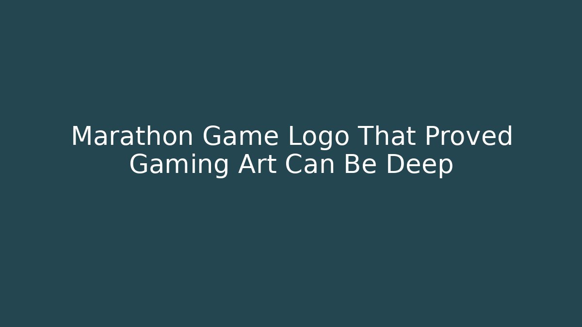 Marathon Game Logo That Proved Gaming Art Can Be Deep
