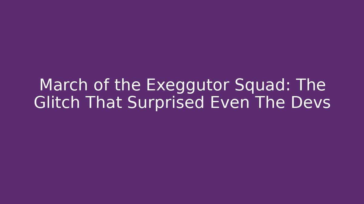 March of the Exeggutor Squad: The Glitch That Surprised Even The Devs