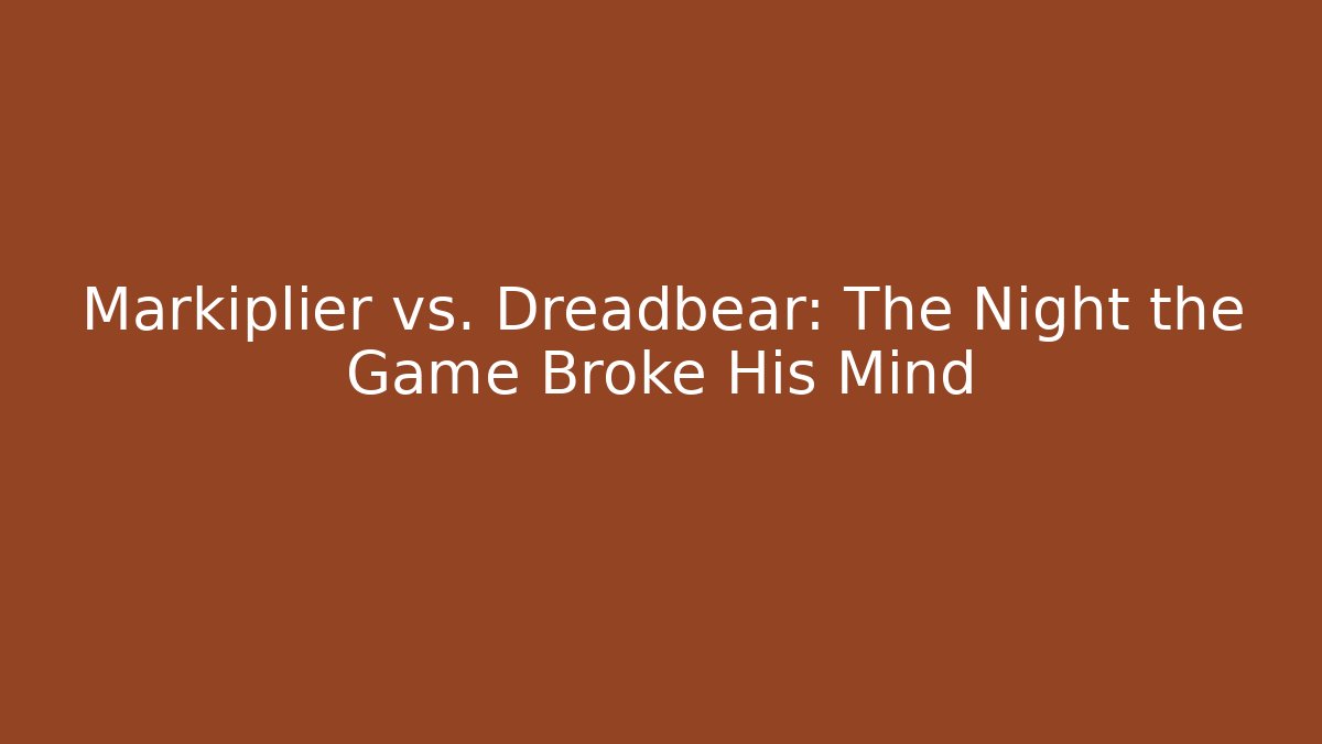 Markiplier vs. Dreadbear: The Night the Game Broke His Mind - Critter Realm