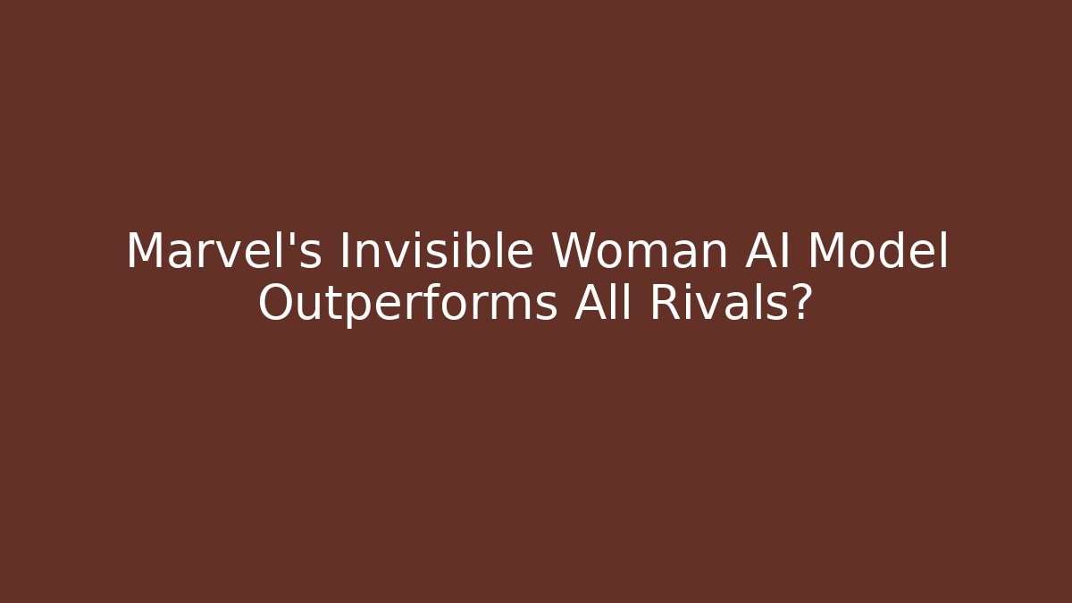 Marvel's Invisible Woman AI Model Outperforms All Rivals?