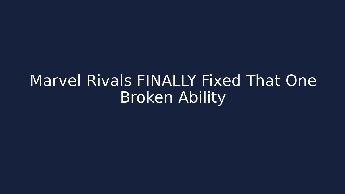 Marvel Rivals FINALLY Fixed That One Broken Ability - Critter Realm