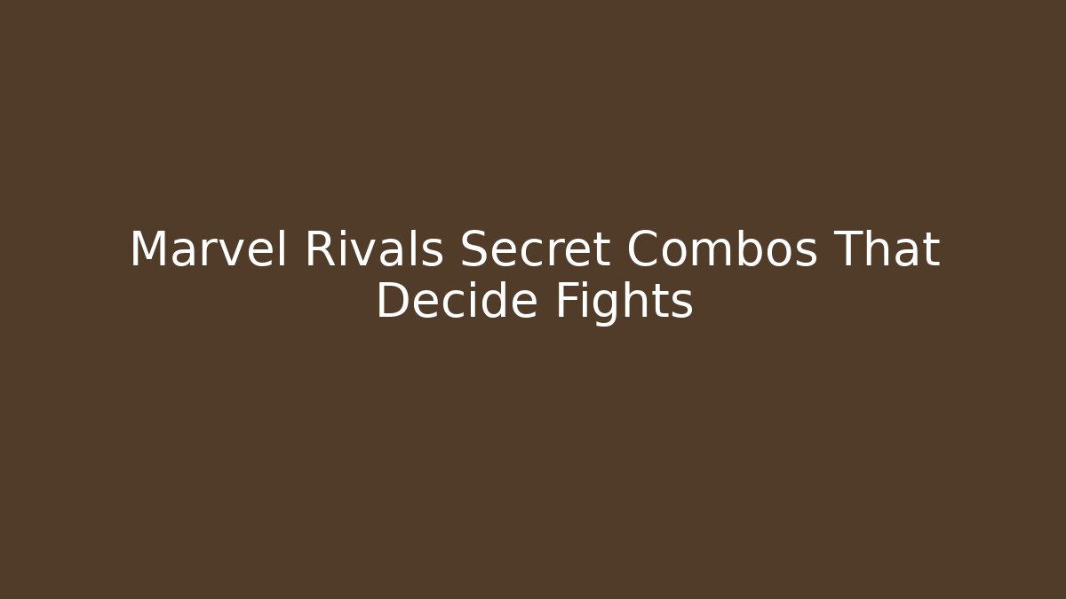 Marvel Rivals Secret Combos That Decide Fights