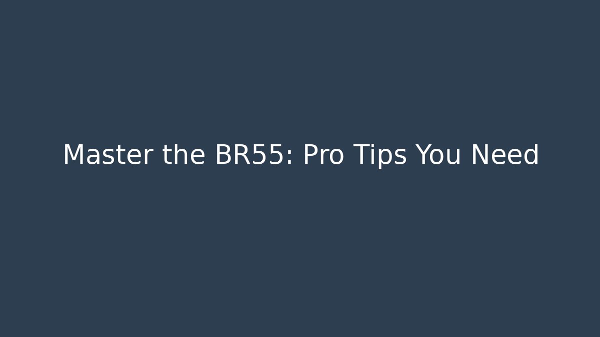 Master the BR55: Pro Tips You Need