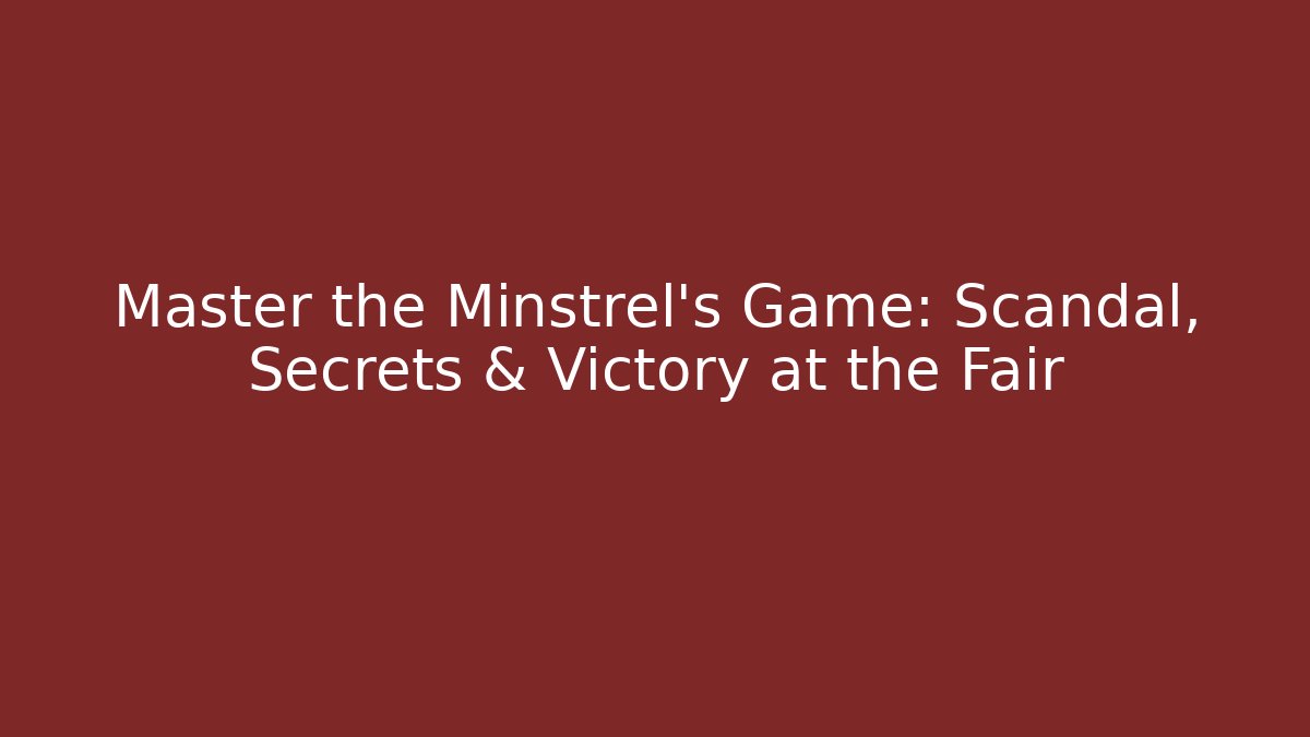Master the Minstrel's Game: Scandal, Secrets & Victory at the Fair - Critter Realm