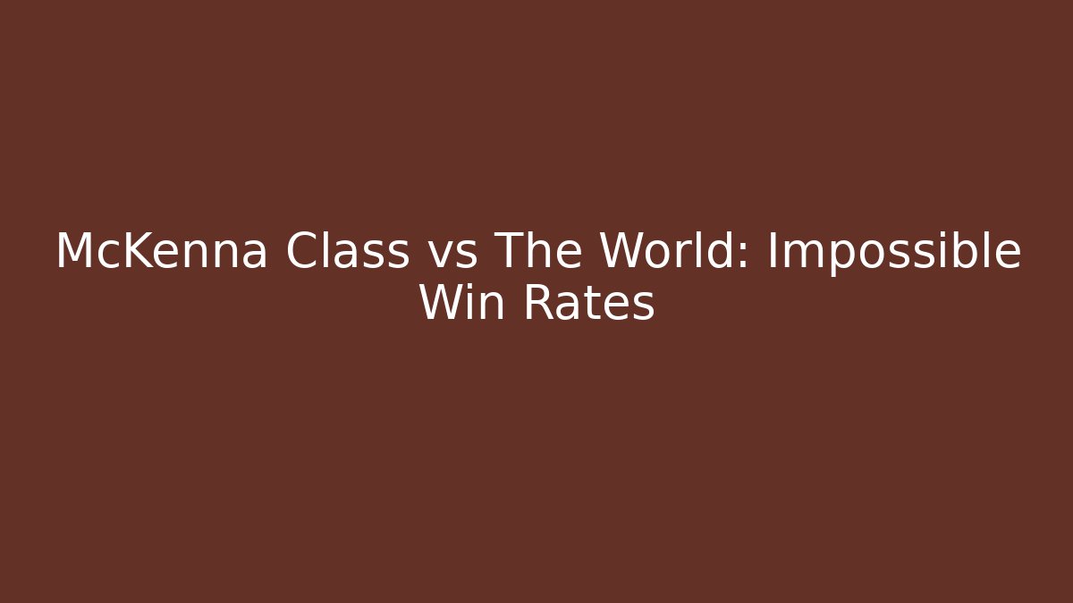 McKenna Class vs The World: Impossible Win Rates