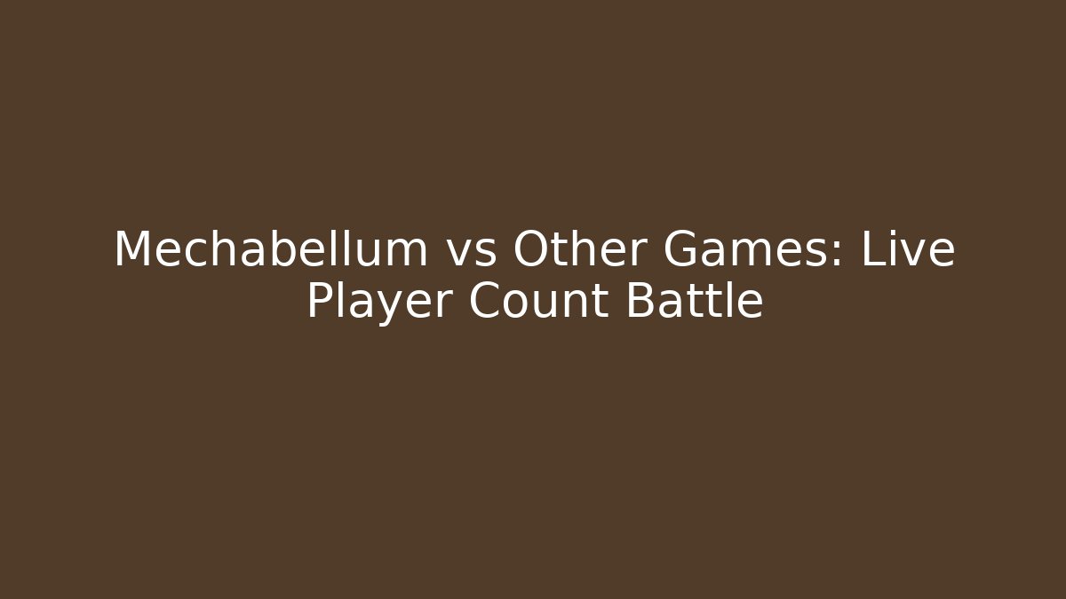 Mechabellum vs Other Games: Live Player Count Battle