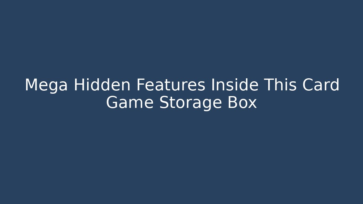 Mega Hidden Features Inside This Card Game Storage Box - Critter Realm