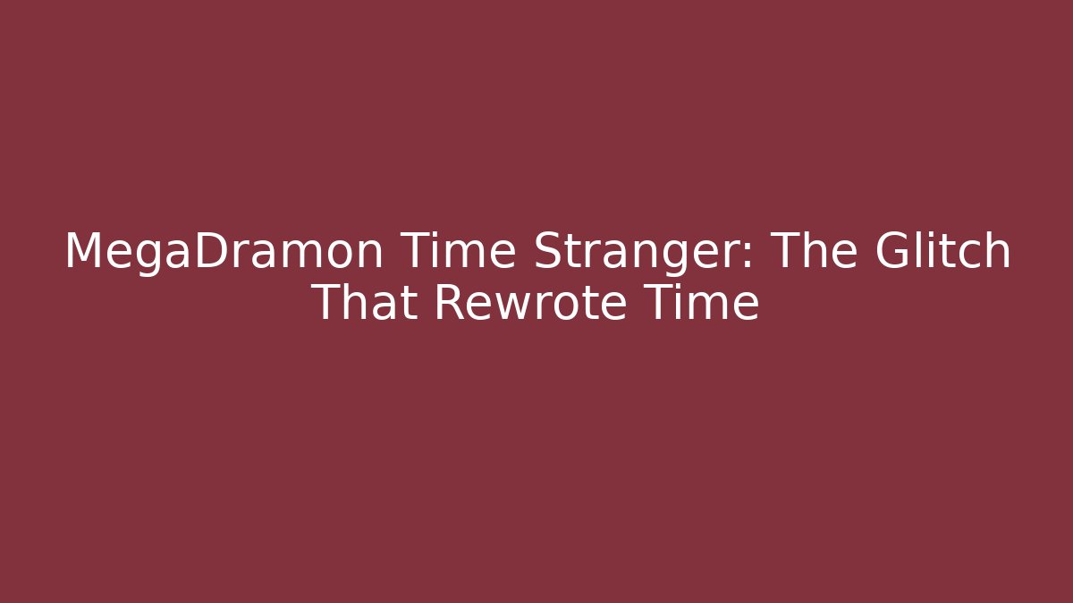 MegaDramon Time Stranger: The Glitch That Rewrote Time - Critter Realm