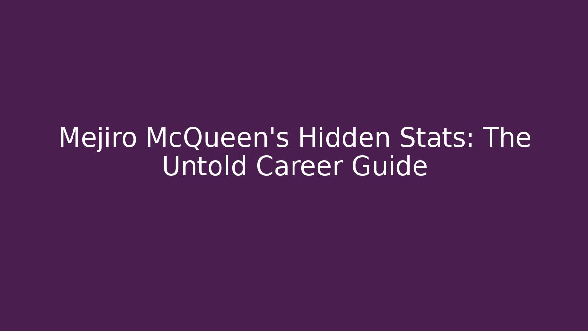 Mejiro McQueen's Hidden Stats: The Untold Career Guide