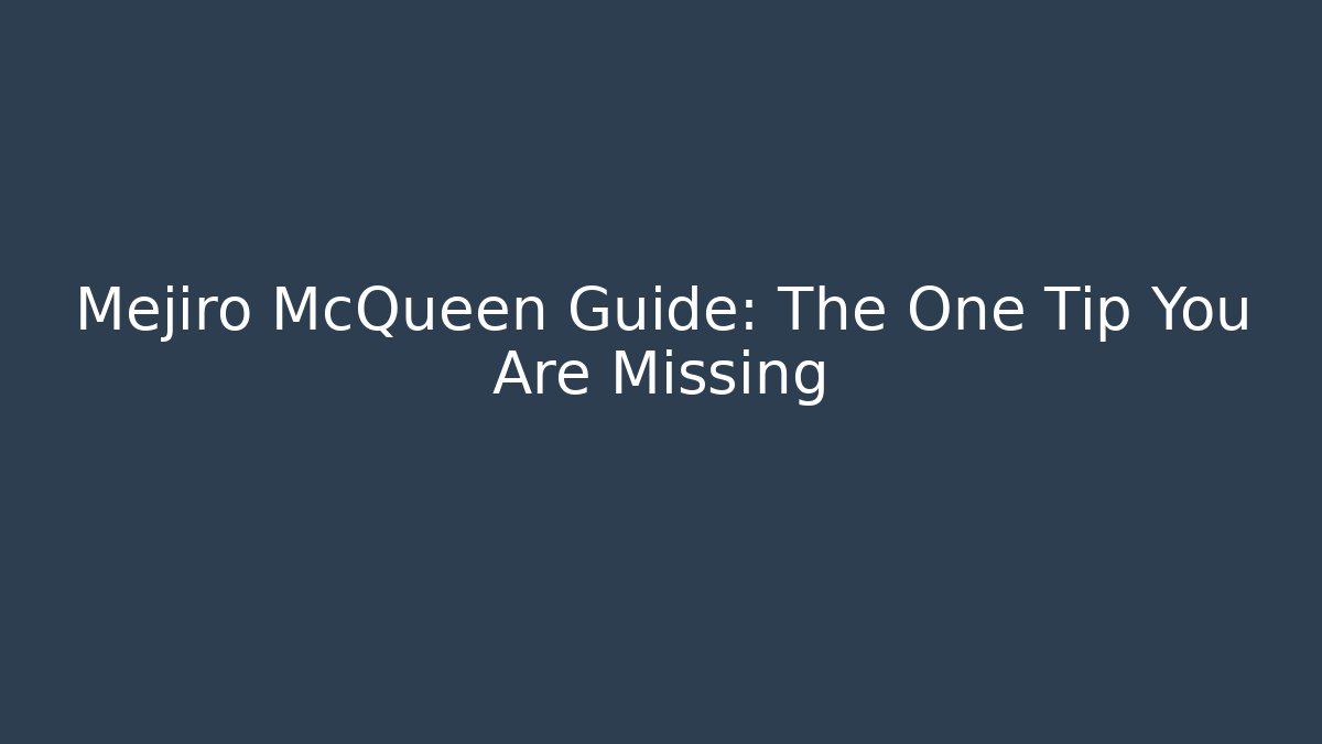 Mejiro McQueen Guide: The One Tip You Are Missing - Critter Realm