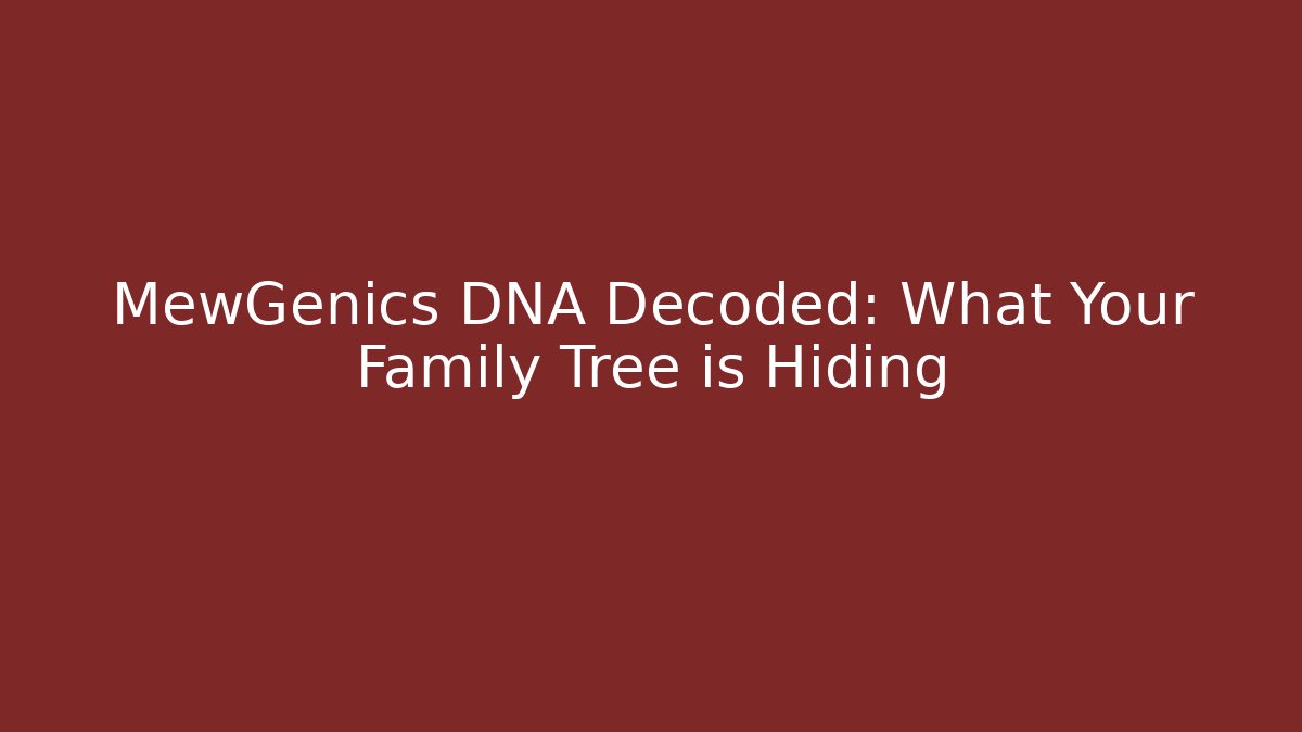 MewGenics DNA Decoded: What Your Family Tree is Hiding