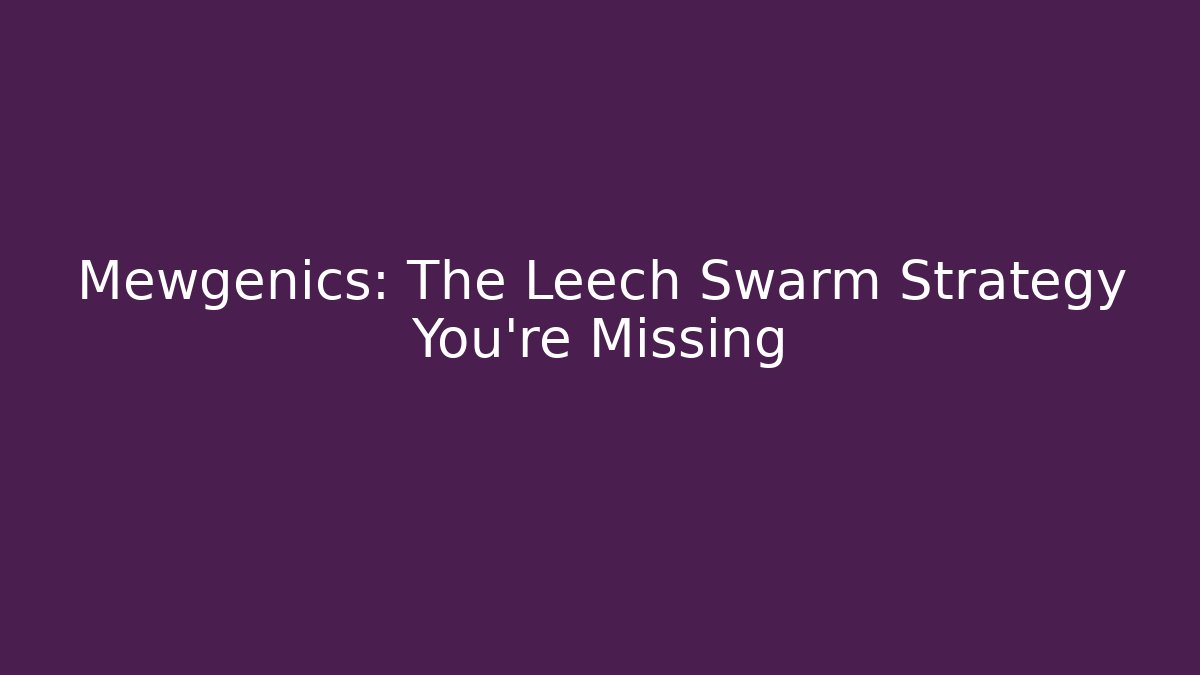 Mewgenics: The Leech Swarm Strategy You're Missing