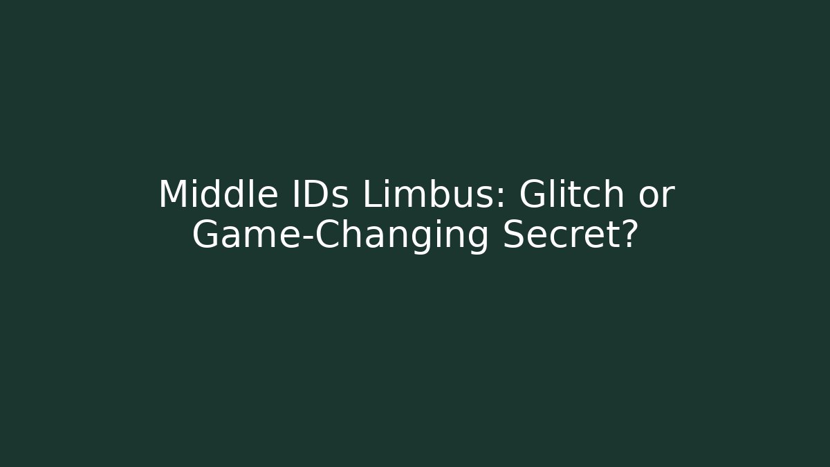 Middle IDs Limbus: Glitch or Game-Changing Secret?