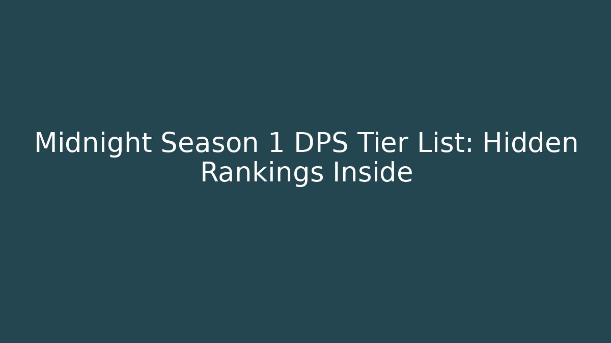 Midnight Season 1 DPS Tier List: Hidden Rankings Inside