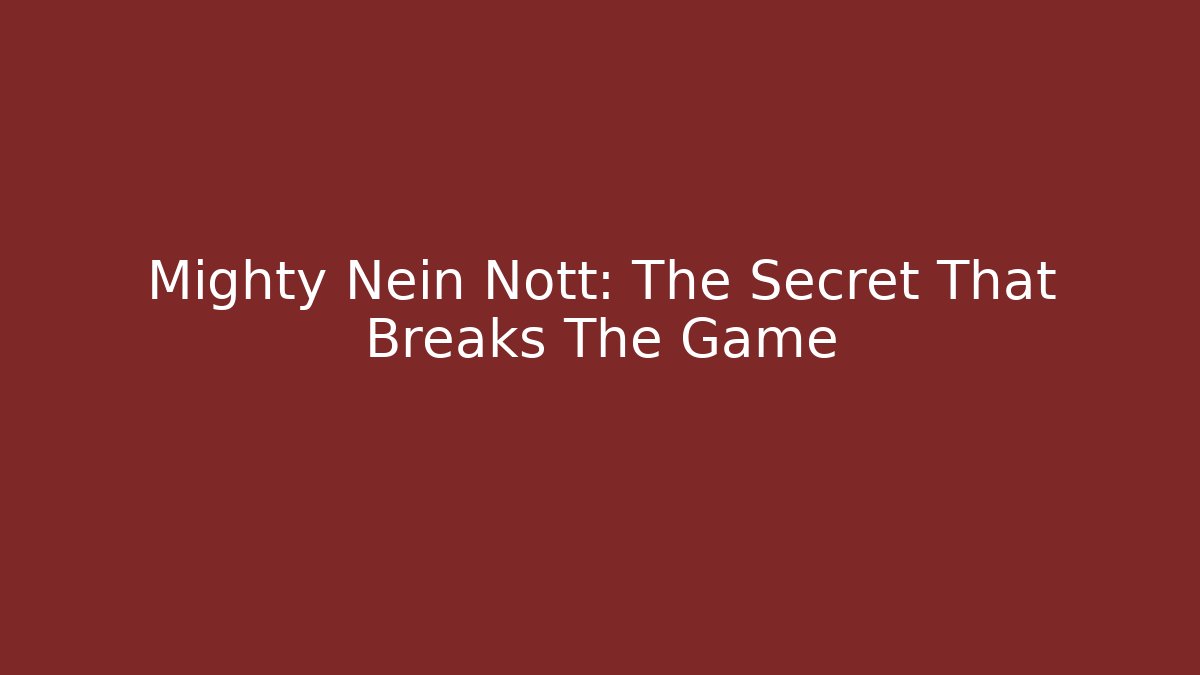 Mighty Nein Nott: The Secret That Breaks The Game - Critter Realm