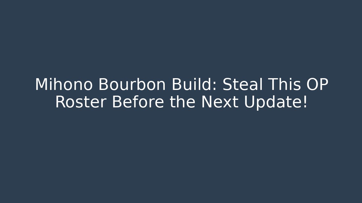 Mihono Bourbon Build: Steal This OP Roster Before the Next Update! - Critter Realm