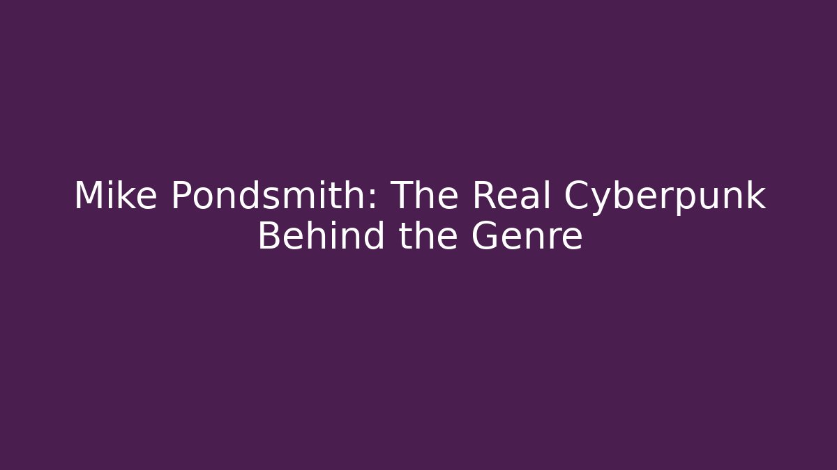 Mike Pondsmith: The Real Cyberpunk Behind the Genre