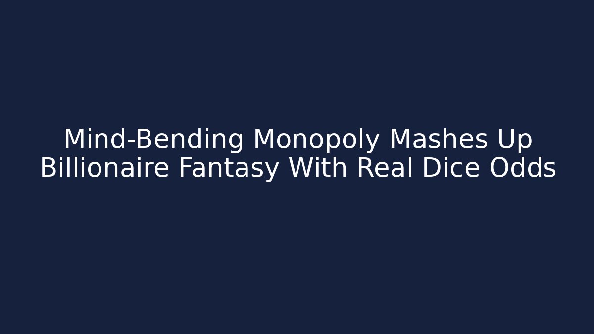 Mind-Bending Monopoly Mashes Up Billionaire Fantasy With Real Dice Odds