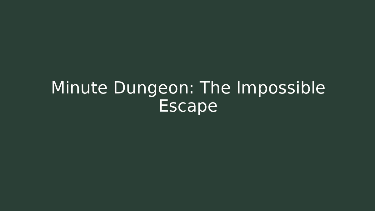 Minute Dungeon: The Impossible Escape - Critter Realm