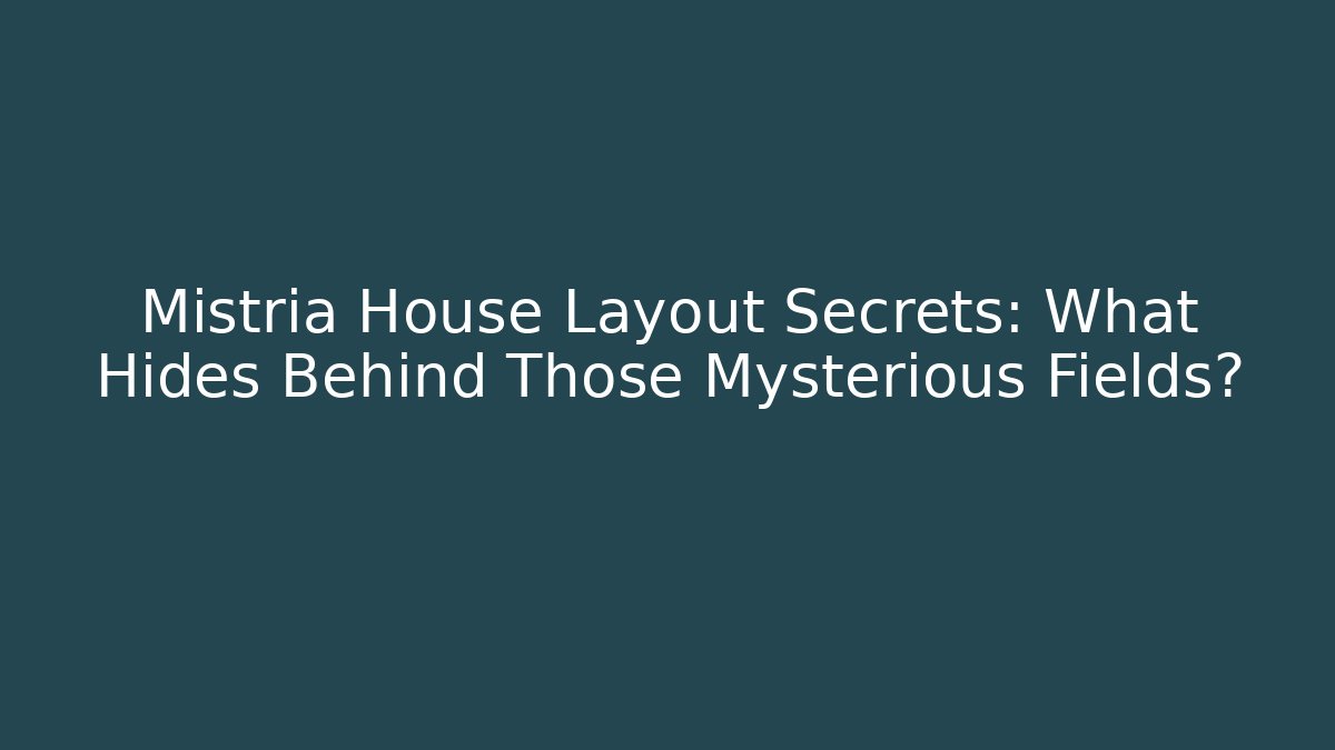Mistria House Layout Secrets: What Hides Behind Those Mysterious Fields? - Critter Realm